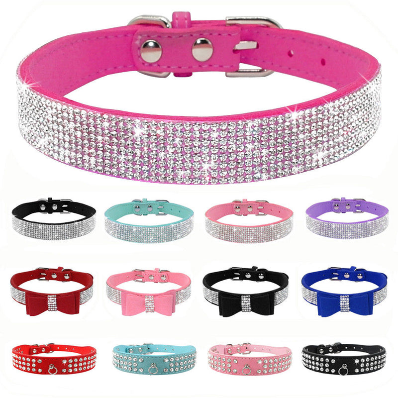 Bling Rhinestone Puppy Cat Collars