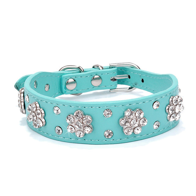 Bling Rhinestone Puppy Cat Collars