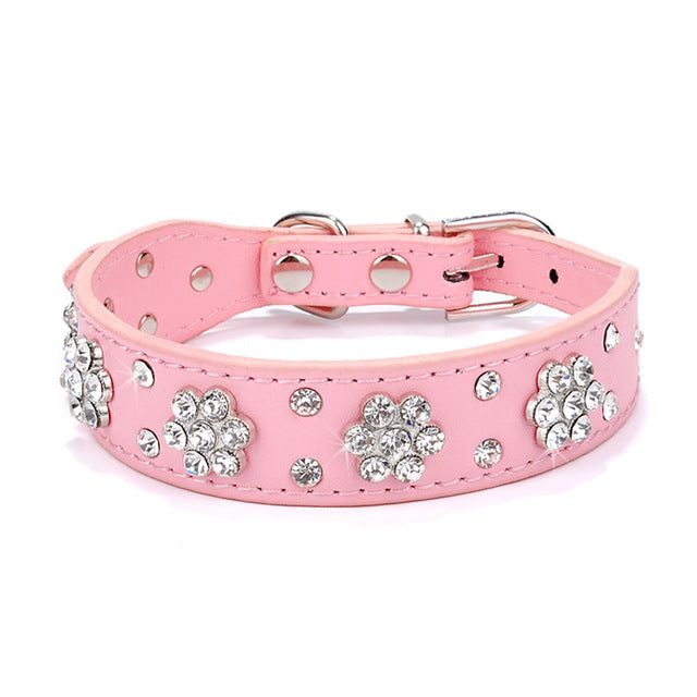 Bling Rhinestone Puppy Cat Collars