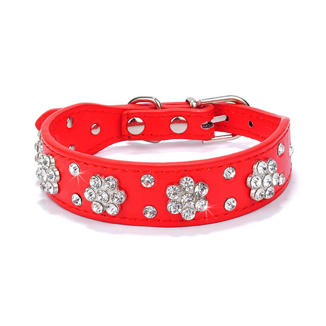 Bling Rhinestone Puppy Cat Collars