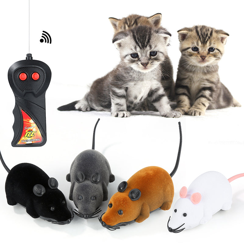 Remote Control Brown Rat Mouse Toy For Cat