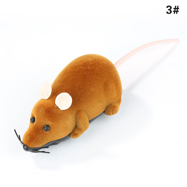 Remote Control Brown Rat Mouse Toy For Cat