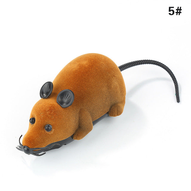 Remote Control Brown Rat Mouse Toy For Cat