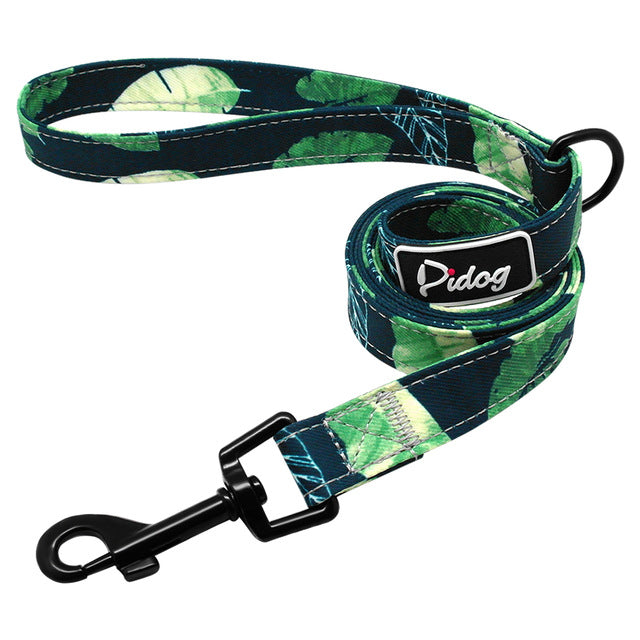 Printed Dog Collar  Walking Leash