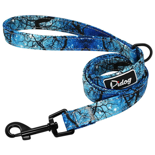 Printed Dog Collar  Walking Leash