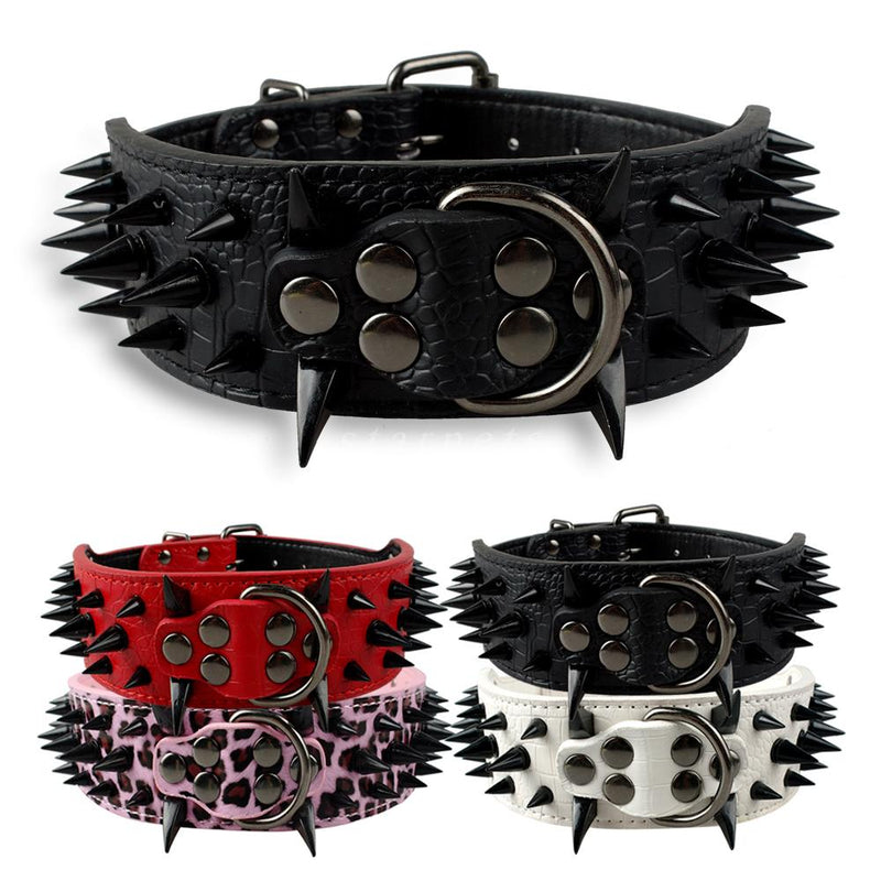 2" Width Spike Studded Dog Collars