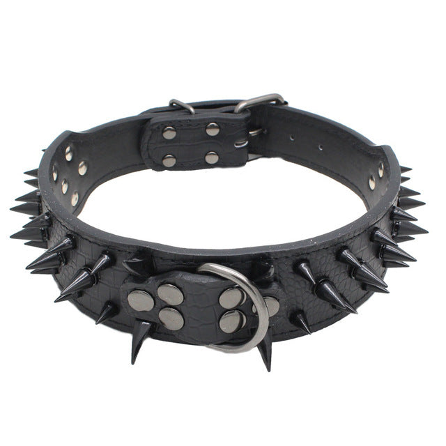 2" Width Spike Studded Dog Collars