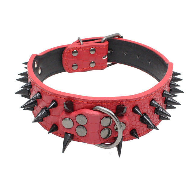 2" Width Spike Studded Dog Collars