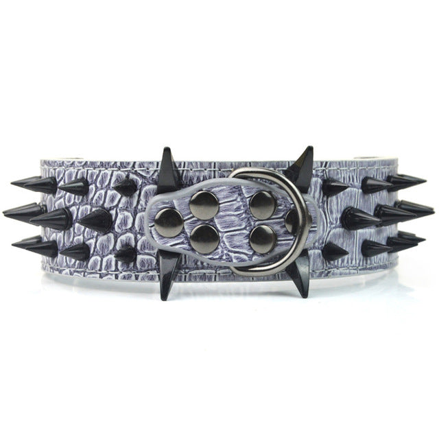 2" Width Spike Studded Dog Collars