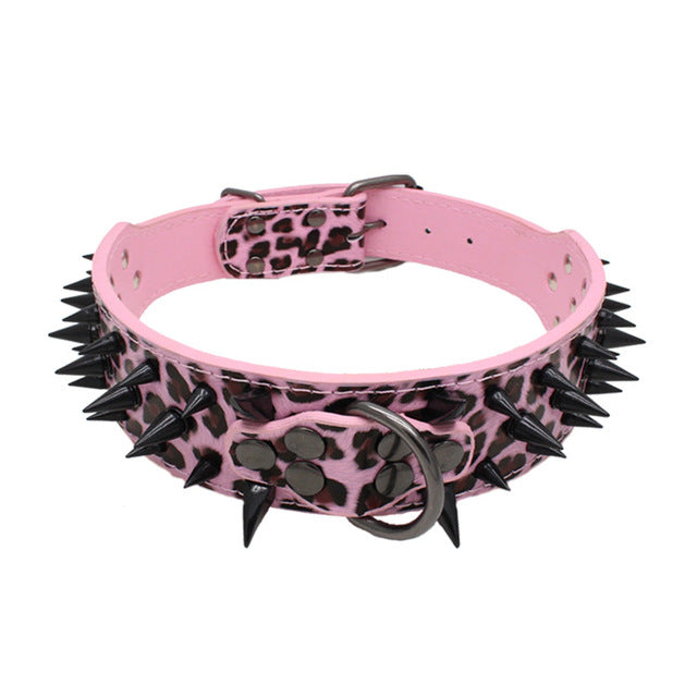 2" Width Spike Studded Dog Collars