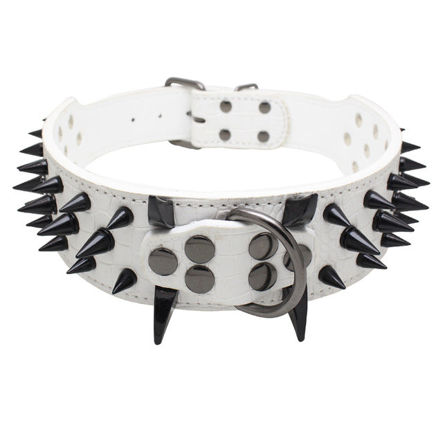 2" Width Spike Studded Dog Collars