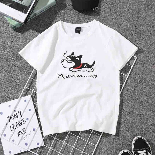 Two Cats Print T-Shirts