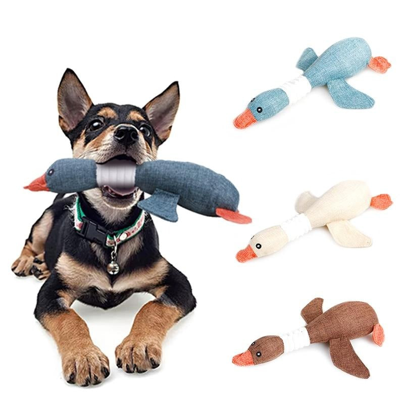 Cartoon Wild Goose Plush Dog Toys