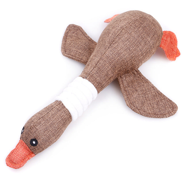 Cartoon Wild Goose Plush Dog Toys