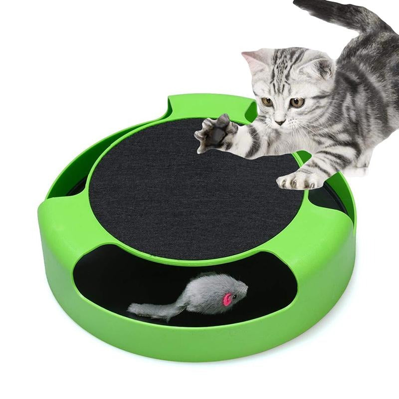 2 In 1 Cat Toys Interactive With Running Mice