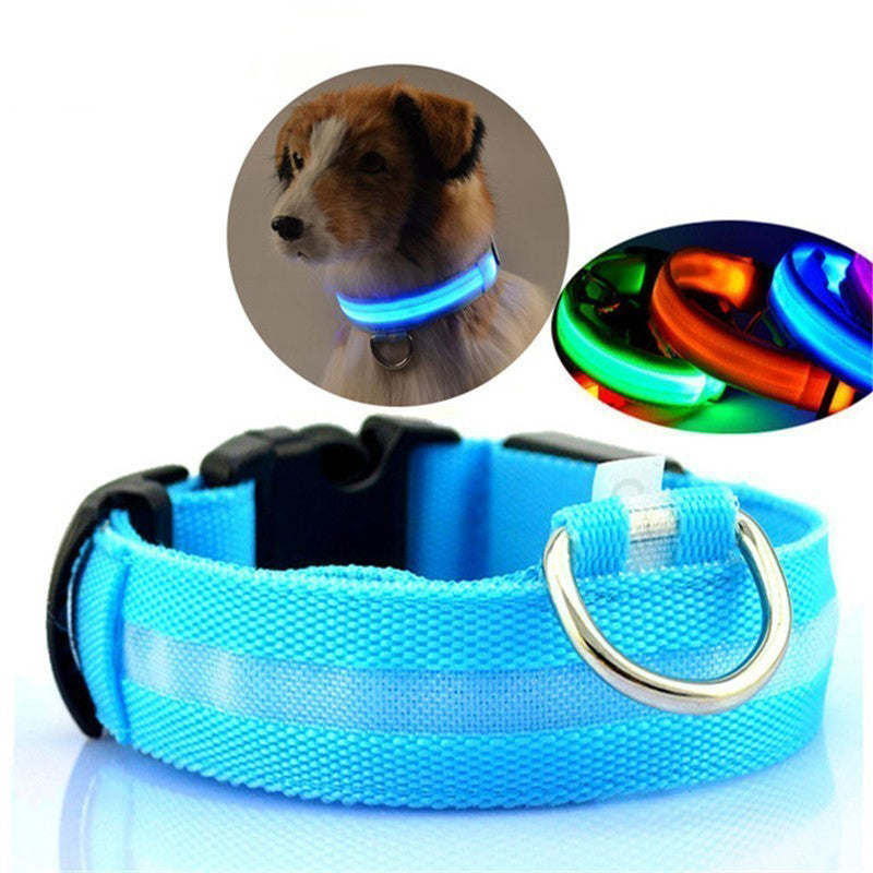 LED Pet Nylon Dog Collar