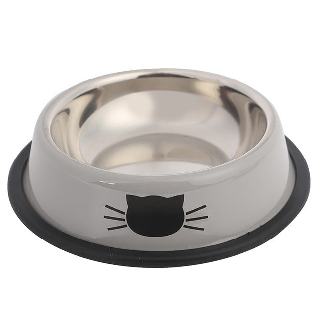 Eating Smooth Drinking Water Food Feeding Cat Bowl